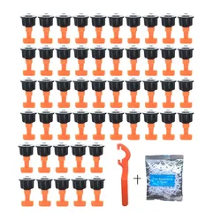 Kit de espaçadores/niveladores de pisos e azulejos, sistema de nivelamento e localização de cunhas, espaçadores com cunhas, espaçadores de boca, sistema de nivelamento de parede, ferramenta de construção