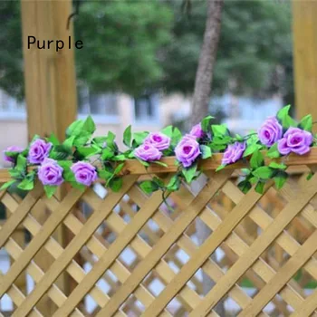 

Artificial Rose Garland Silk Flower Vine Fake Flowers Flowers Artificial For Decoration C5K0