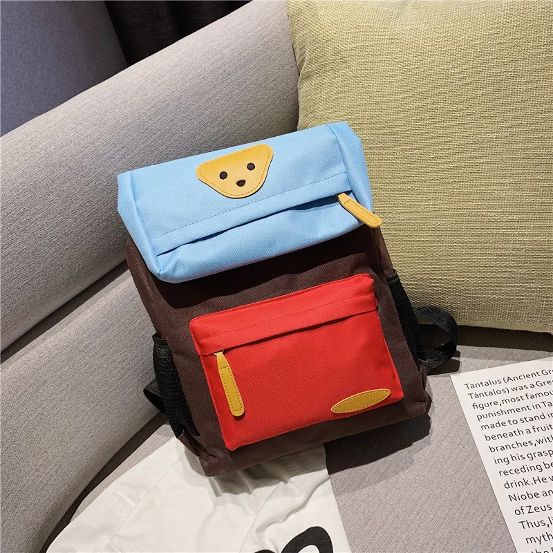 

Bear Double Backpack CHILDREN'S School Bags New Style BOY'S And GIRL'S Backpack Young STUDENT'S Backpack School Bag