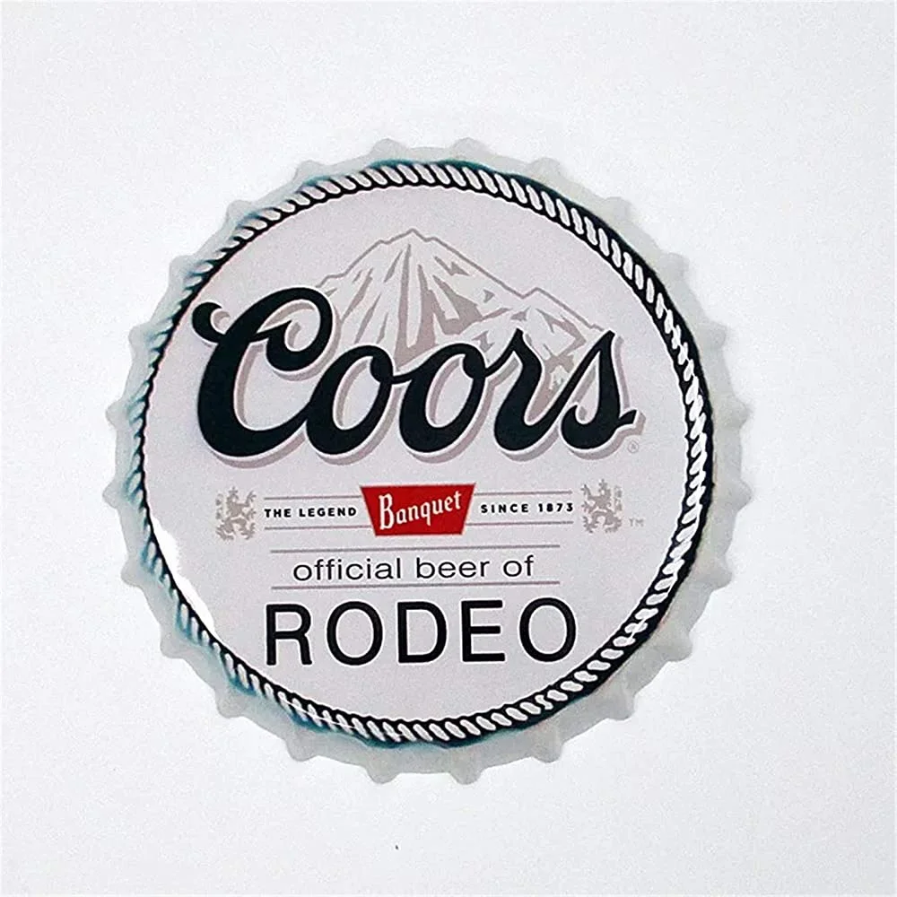 

Bottle Cap Shaped Metal Beer Wall Decor for Bar Metal Tin Sign for Painting Bars Plaque