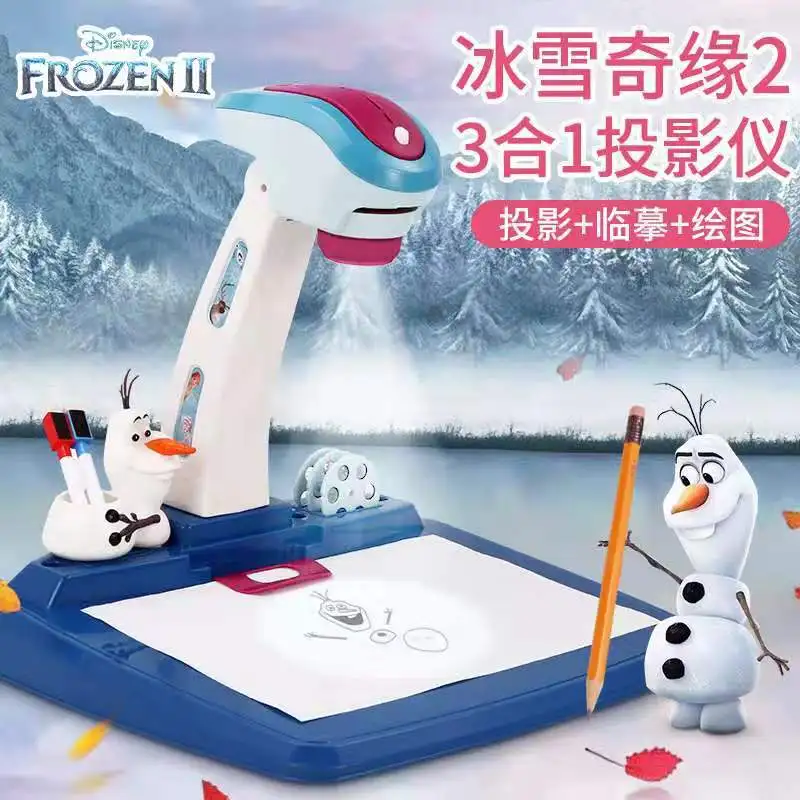 

Disney Genuine Frozen2 Projection Drawing Board Intelligent Painting Projector Graffiti Artifact Early Education Toy