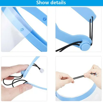 

Full Face Eyes Shield Mask Dustproof MaskTransparent Safety Faces Shields Screen Clear Anti Cough Spread Dust Mask Anti-Saliva