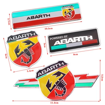 

1PCS Car Styling 3D Metal Italy Abarth Scorpion Adhesive Badge Emblem Decal Sticker For Fiat Viaggio Abarth Punto 124 125 500