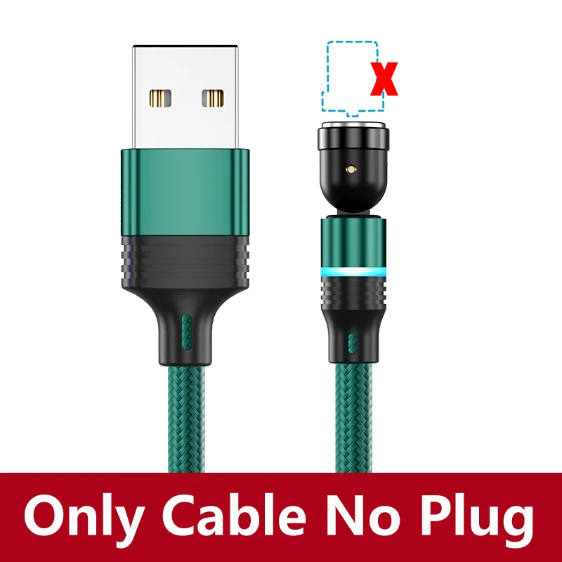 AUFU 540° Rotating Magnetic Charging Cable with USB and Type C Connections