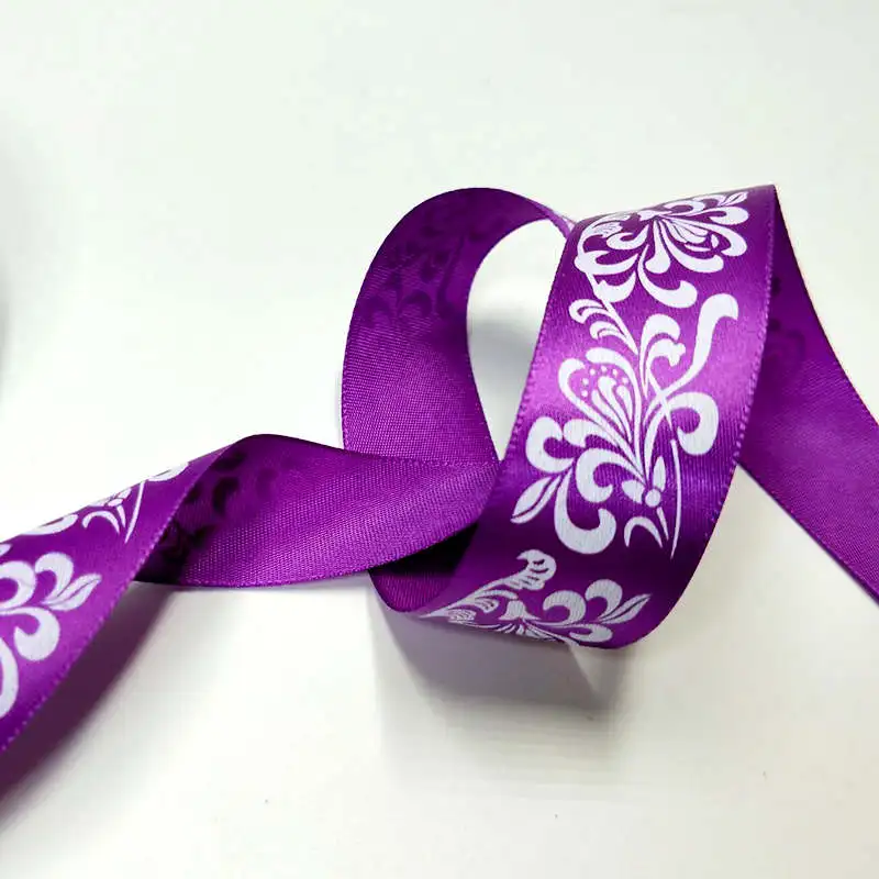 violet 5 yards HL 5 ярдов/6 ярдов 25 мм полиэстер атласные ленты DIY подарочная упаковка изготовления Свадебная Рождество декоративные фурнитура для шитья рюкзак тесьма для шитья швейная фурнитура тесьма для отделки лямки - Цвет: violet 5 yards