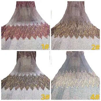 

best quality yaking-9.6207 embroidered African Tulle Lace Fabric African French Lace Fabric with embroidery