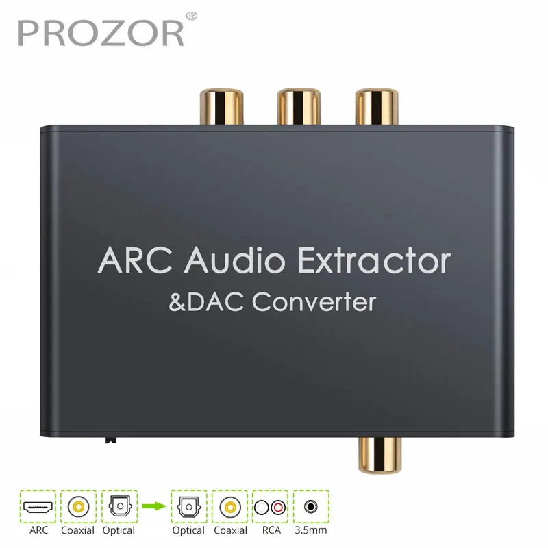 ЦАП аудио конвертер ARC экстрактор HDMI-Совместимый оптический SPDIF коаксиальный в