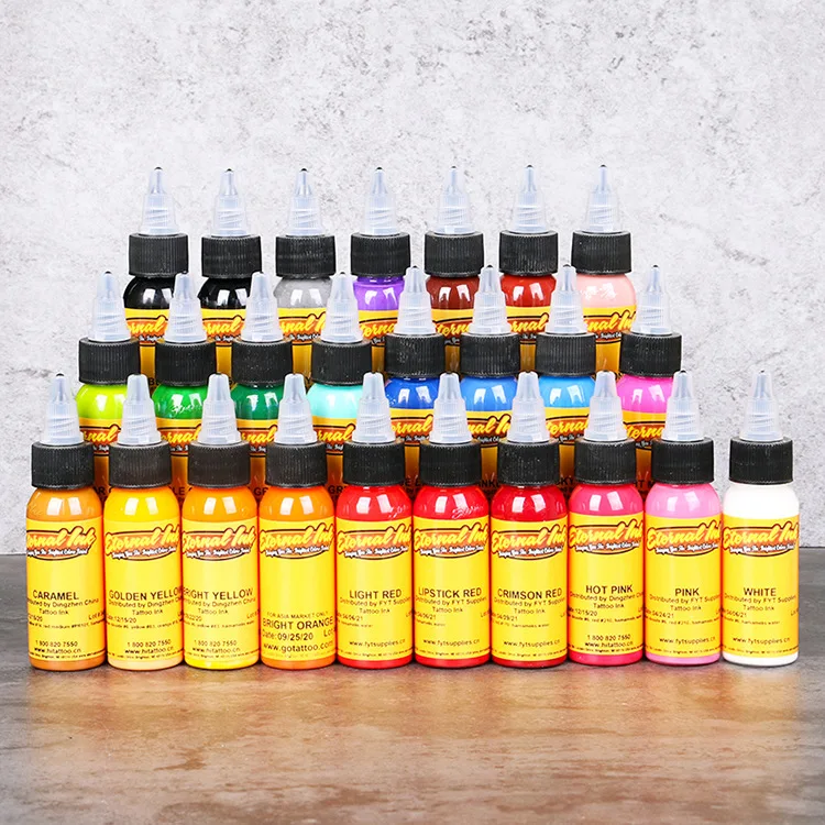 The original Permanent Tattoo Ink Set 25 Colors Set 1oz/30ml