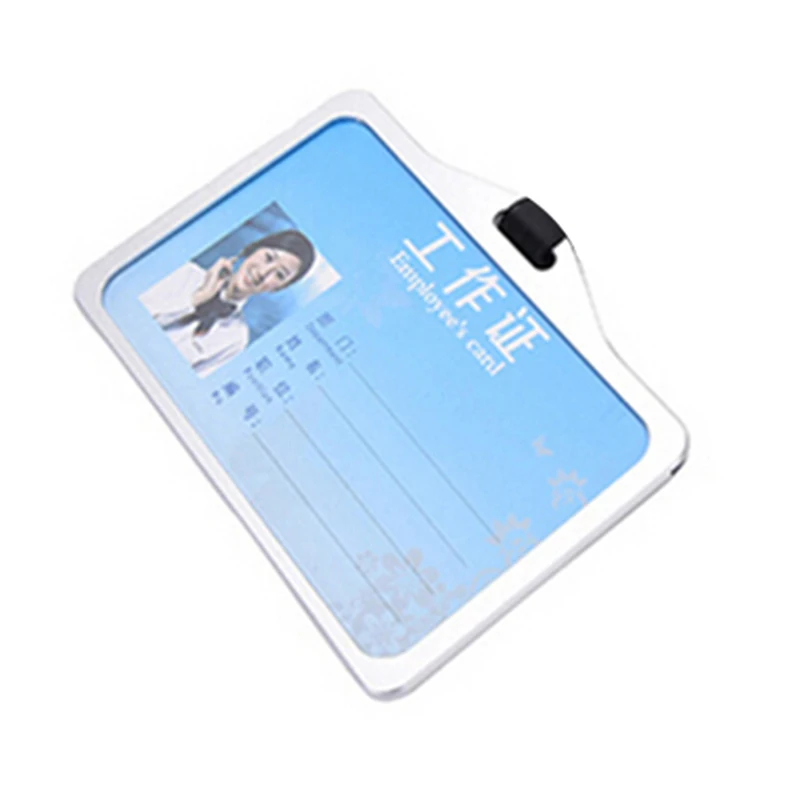 1 шт. металлический ID держатель карточек бизнес безопасности Чехол для пропуска на веревке держатель офисная компания поставки держатель карты работы - Цвет: SV3