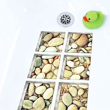 

6Pcs/Set Cobblestone Bath Treads Sticker Safety Non Slip Bath Tub Tattoos Tub Stickers Tub Decals Tub Appliques