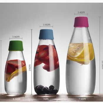 

Gallon Water Drinking Bottle Infuser Chilly Tea Infuser Crystal Water Bottle Kids Glass Vaso Plegable House Decor OO50BL