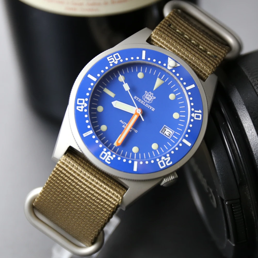 

STEELDIVE 200m Dive Watches Men Ceramic Bezel 316L Steel Mens Watches Top Brand Luxury Steel Dive Mechanical Watch Men Big