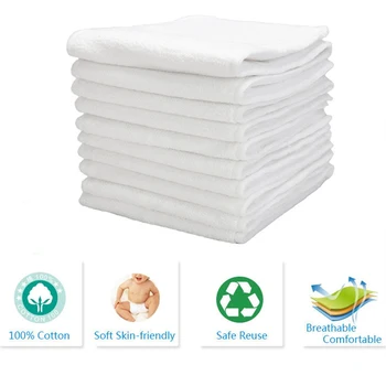 

10 Uniform Inserts for Infants, 3 Layers of Highly Absorbent Microfiber Inserts, Washable and Reusable with Diapers of The Same