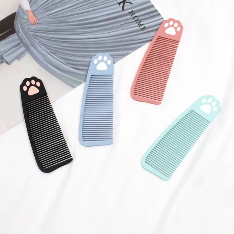 Bao Creative Metal Hairdressing Comb Heart CAT'S Paw Series Small And Portable Travel Carry-on Anti-static Mini Comb