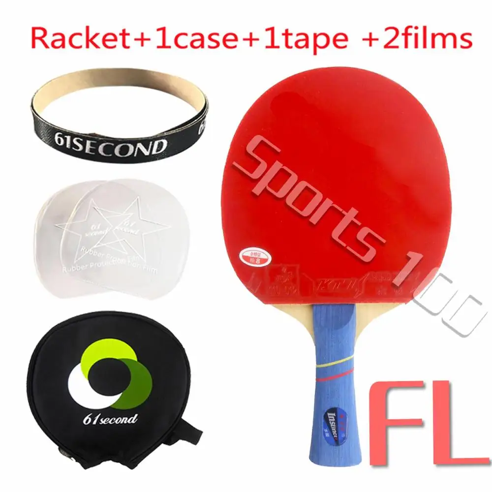 FL with Y 1case Pro. Ракетка для настольного тенниса KTL Instinct+ Long Shakehand FL с 2 частями Rapid-Soft - Цвет: FL with Y 1case