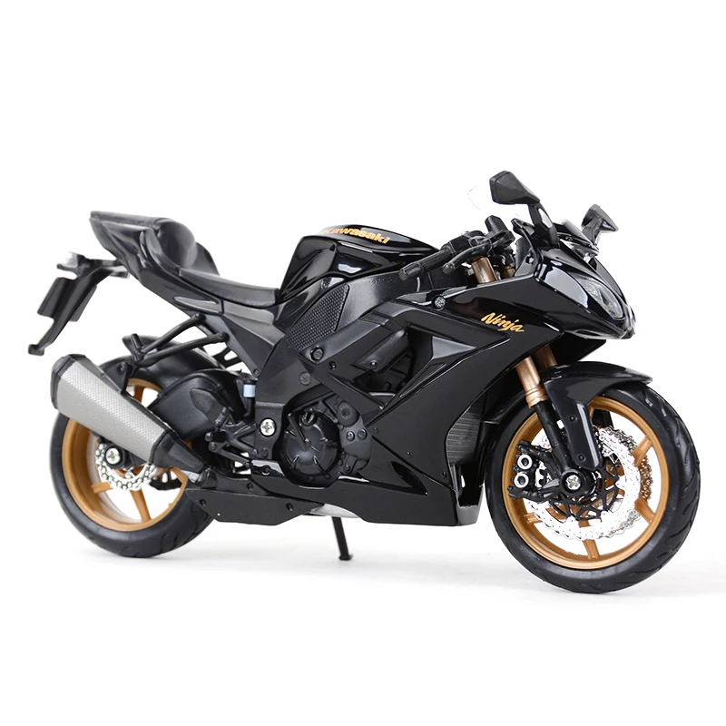 Maisto 1:12 Kawasaki Ninja ZX-10R Black Diecast Alloy Motorcycle Model Toy