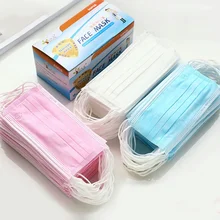 50 шт. 3-слойные фанерные Анти-пыль одноразовые хирургические медицинские салон сварочная маски со ртом для лица желтый/белый/розовый/синий