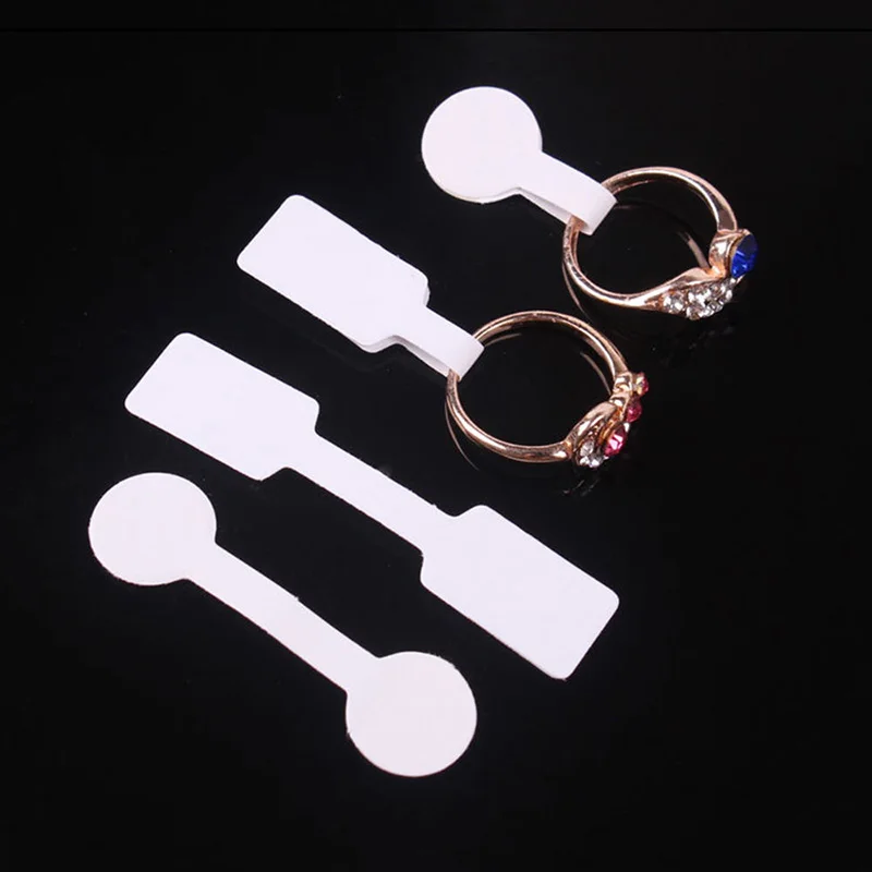 100pcs Necklace Bracelet Ring Labels White Blank Price Tag Square Round
