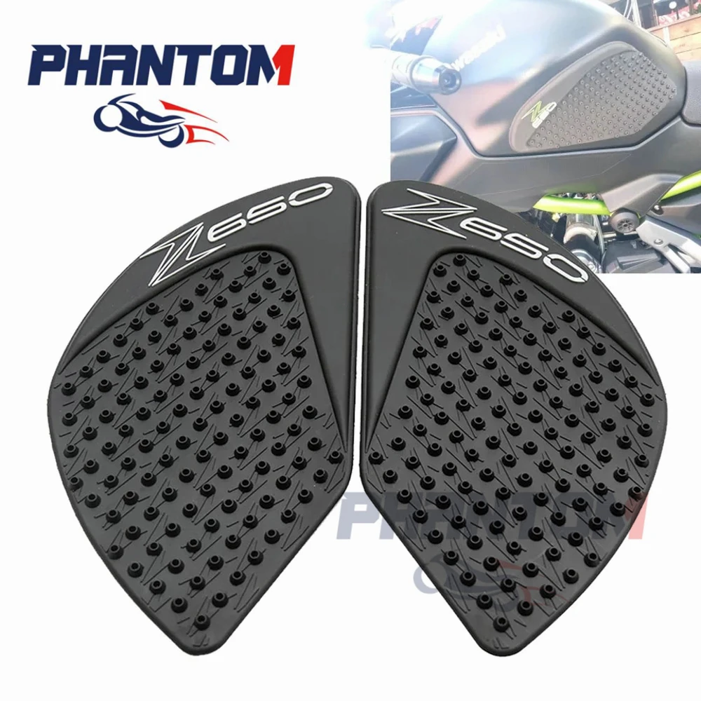 Per Kawasaki Z650 Z 650 2017 Del Motociclo Della Protezione Anti Slip In Fibra Di Rilievo Del Carro Armato Carro Armato Lato Di Trazione 3M Adesivo