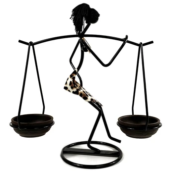 

Creative Iron Candle Holder Home Decoration Women Modeling Candlesticks Kitchen Restaurant Bar Fashion Iron Candlestick Brown