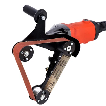 

Bracket Polishing Adapter Accessories Pipe Tube Tool Angle Grinder Sanding Support Belt Sander Attachment Aluminum Alloy Bearing