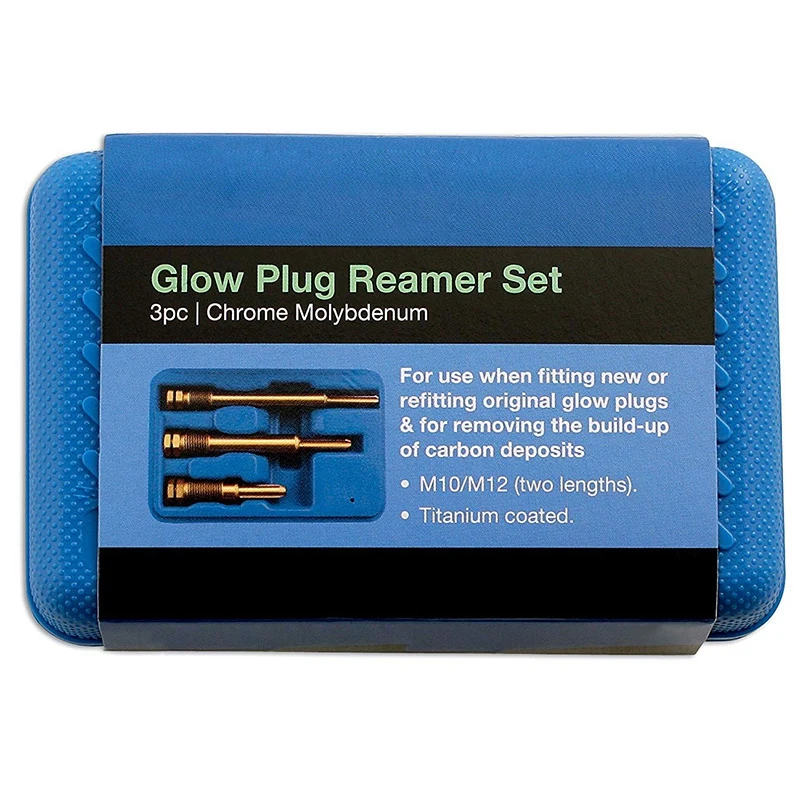 3Pc Glow Plug Remover Extractor& Reamer& Cleaning Set,M10& M12
