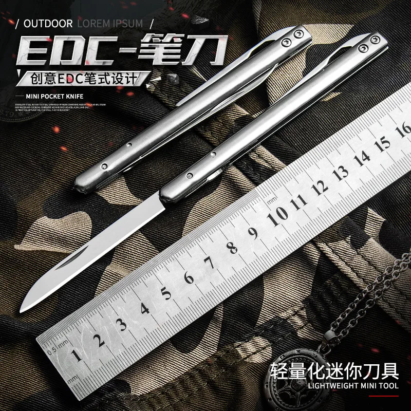 CHUN Stainless Steel Folding Knife Outdoor Portable Penknife Unpacking Express Hand Tool Outdoors Camping Self-defense Knives |