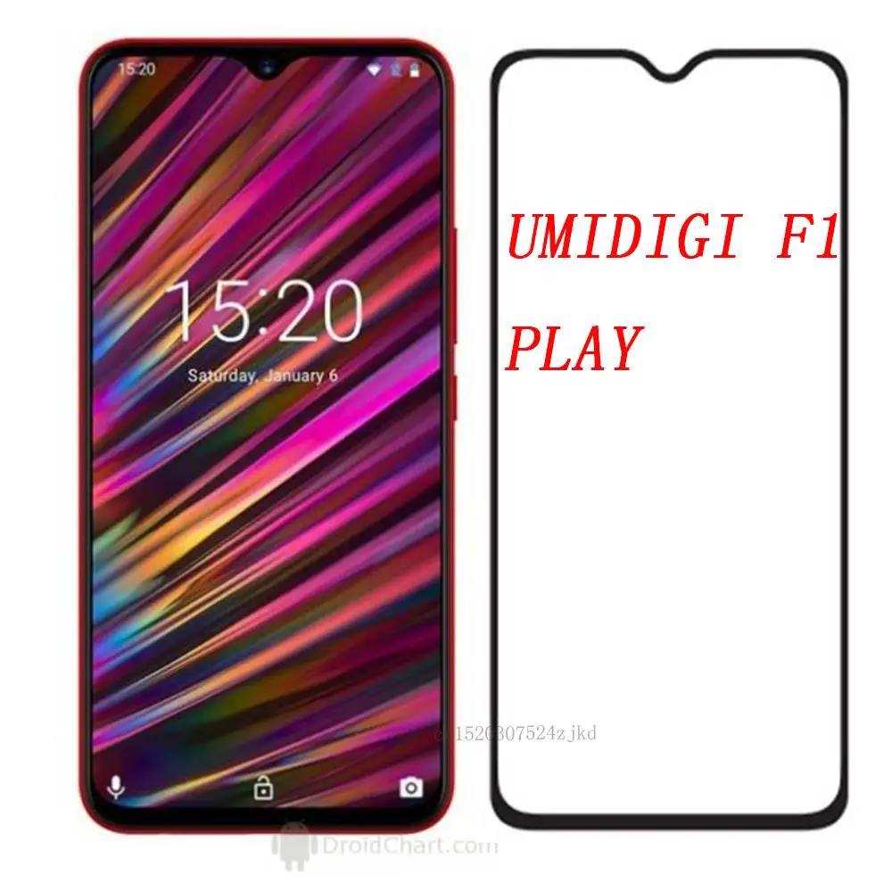 Закаленное стекло для экрана Umidigi F1 Play Защитная пленка с полным покрытием HD 9H
