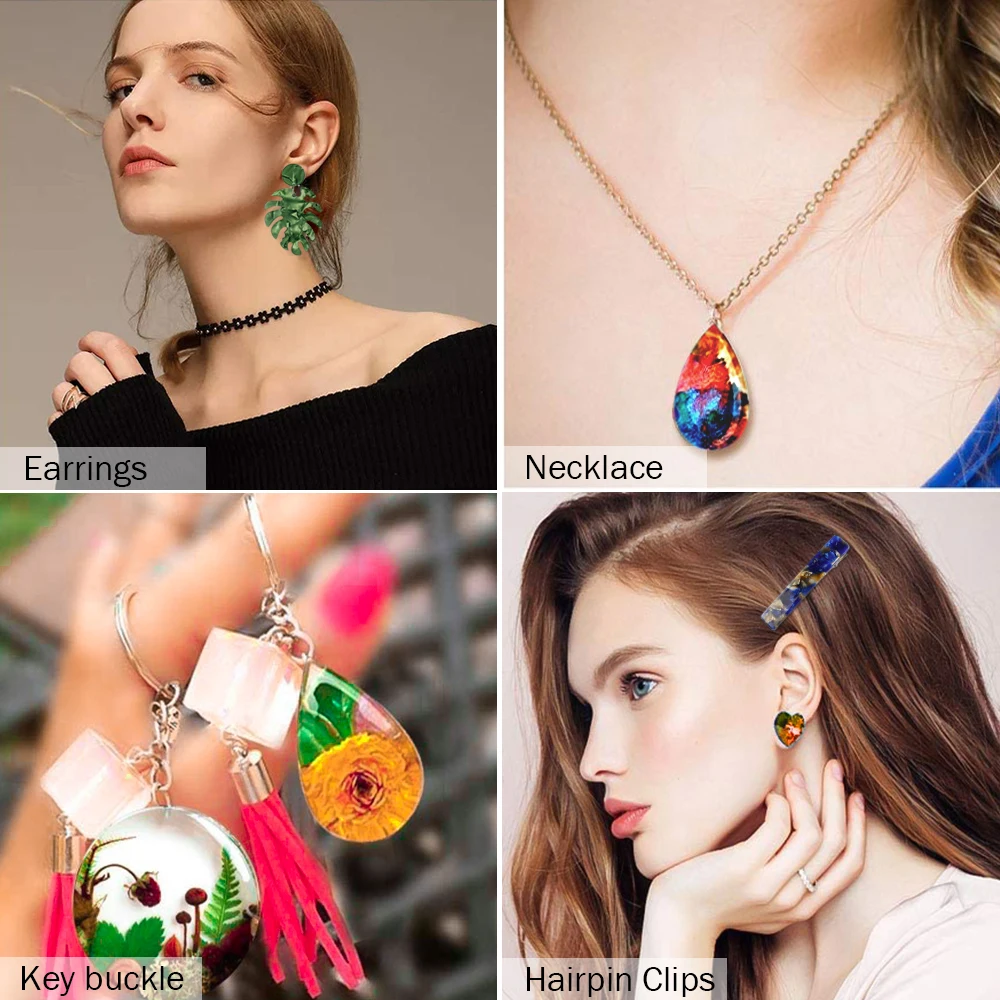 Силиконовые формы DIY Висячие клеи шпильки для волос Смола помадка серьги форма
