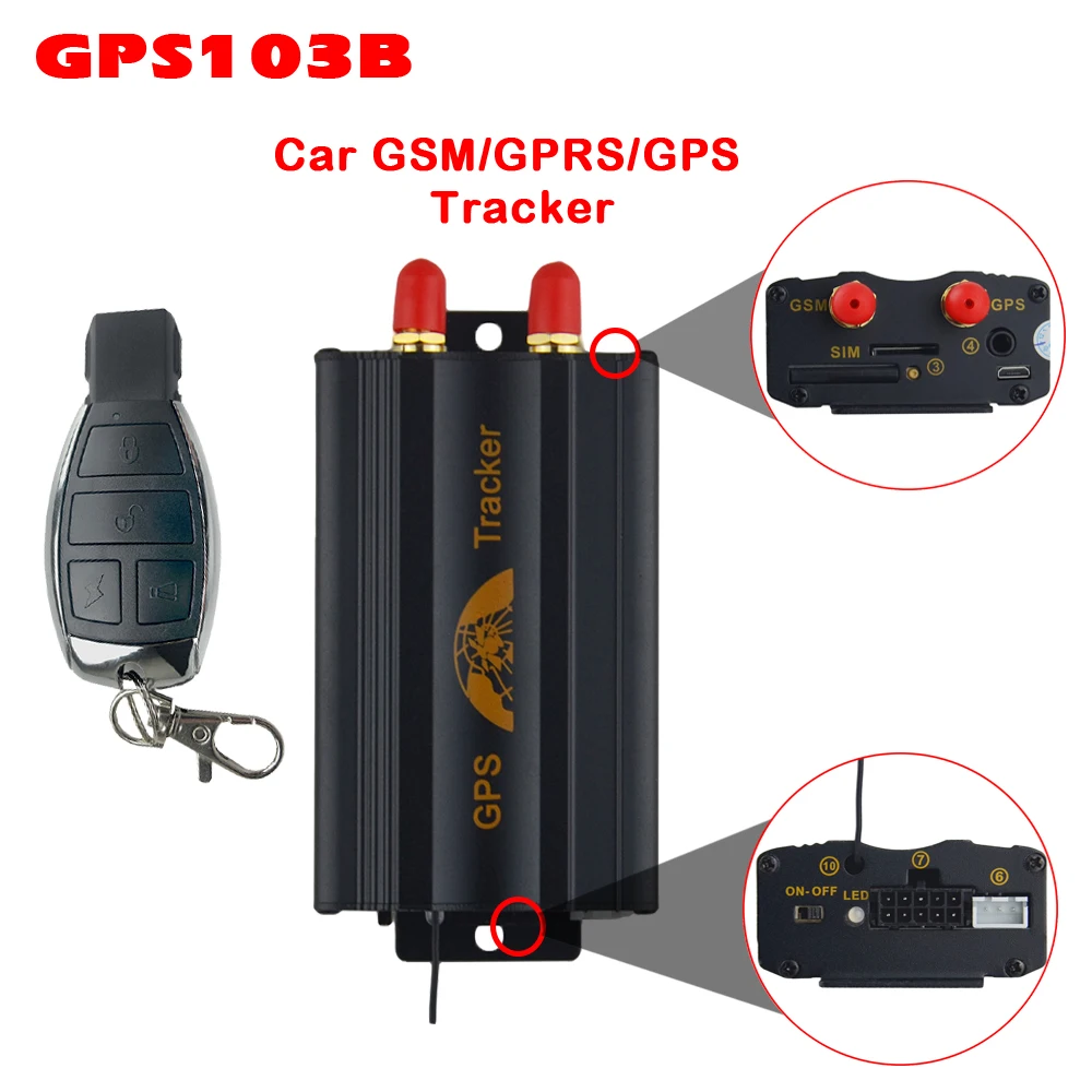 Gps-трекер TK103B устройство для отслеживания автомобилей в режиме реального времени gps-трекер локатор с дистанционным управлением Противоугонная Автомобильная сигнализация гео-забор