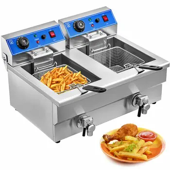 

Vevor Double Stainless Steel Fryer 2x12L low wattage electric appliances deep fryer electric air fryer air fryer electric