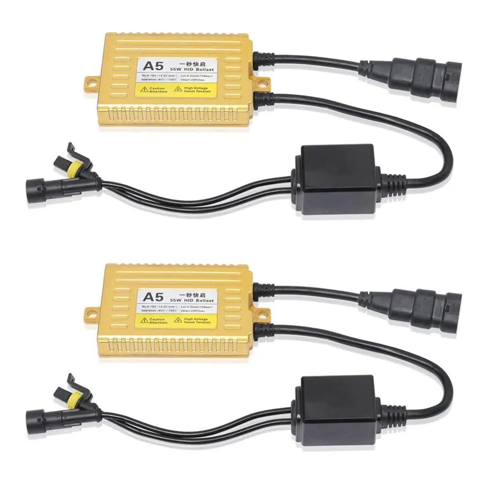 

2Pcs H7 AC 55W Slim Ballast Kit HID Xenon Headlight bulb 12V H1, H3, H4, H7, H8, H9, H10 Xenon Hid kit For Car Auto Motorcycle