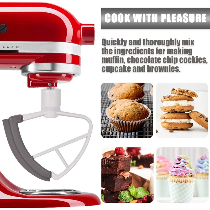 Mixer Acessórios, Tilt-Head, Raspador tigela para Kitchen Aid, 4.5-5 QT