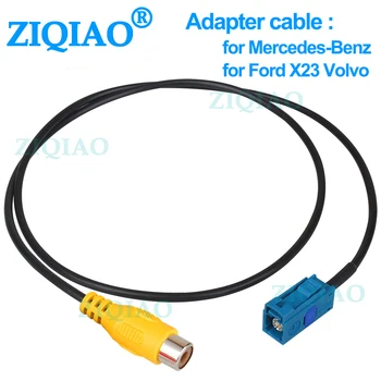 

ZIQIAO Car Reversing Rear View Camera RCA Adapter Parking Cable Original Factory Screen Video Input for Mercedes Benz Ford Volvo