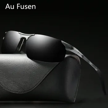 

Sun Glasses Men Aluminum Magnesium Half-frame Polarized SunGlasses Night Vision Dual Purpose Al-Mg Outdoor Driving Sun Glasses