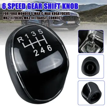 

6-Speed Gear Shift Knob For Ford Mondeo IV S-MAX C-MAX Transit MK3 MK4 Kuga