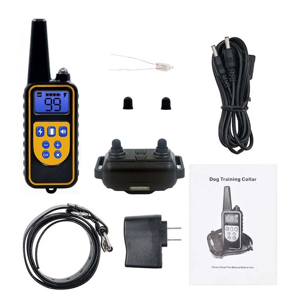 Водонепроницаемый перезаряжаемый Электрический тренировочный ошейник для