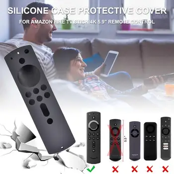 

Silicone Protective Case for Amazon Fire TV Stick 4K 5.9" Remote Control Protector Cover Accessories