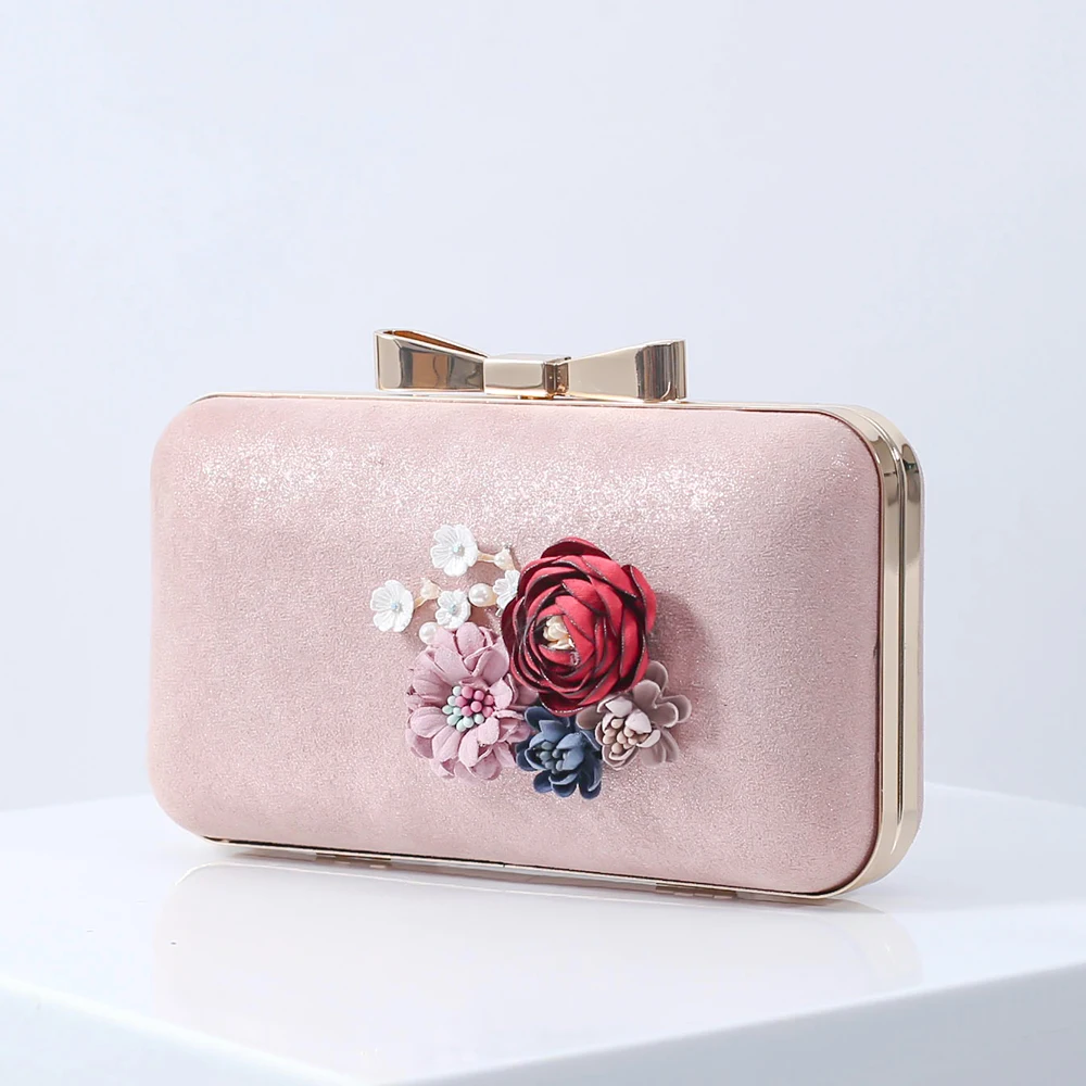 

Women's Handbag Luxury Flower Pattern Wedding Dinner Evening Clutch Bag Ladies Chain Bags 2020 Messenger Bag Woman Clutch Purse