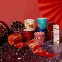 Zongmao Bronze Antique Style Washi Tape brocade wen Hand Account Sticker Masking Small Objects Anime Super Meng Online Celebrity