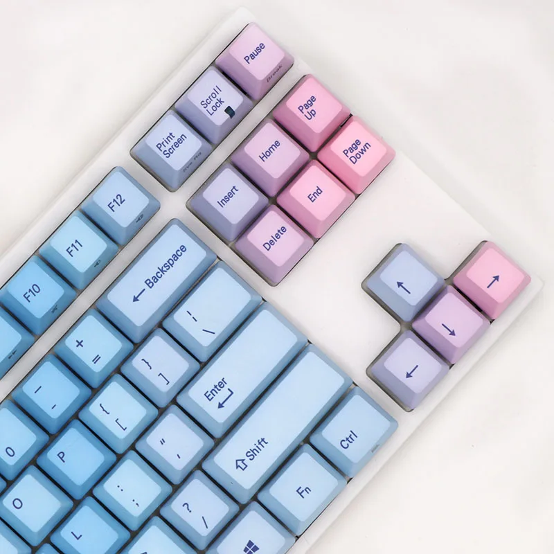 Keypro Blue enchantress цветная Сублимация PBT пропитанная механическая клавиатура