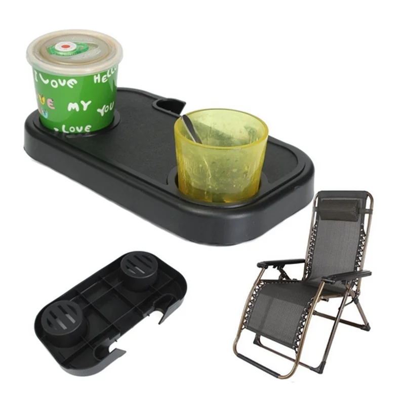 Portable Folding Chair Cup Holder Fishing Camping Picnic Outdoor Beach Garden Chair Side Tray For Drink #2e04 (6)
