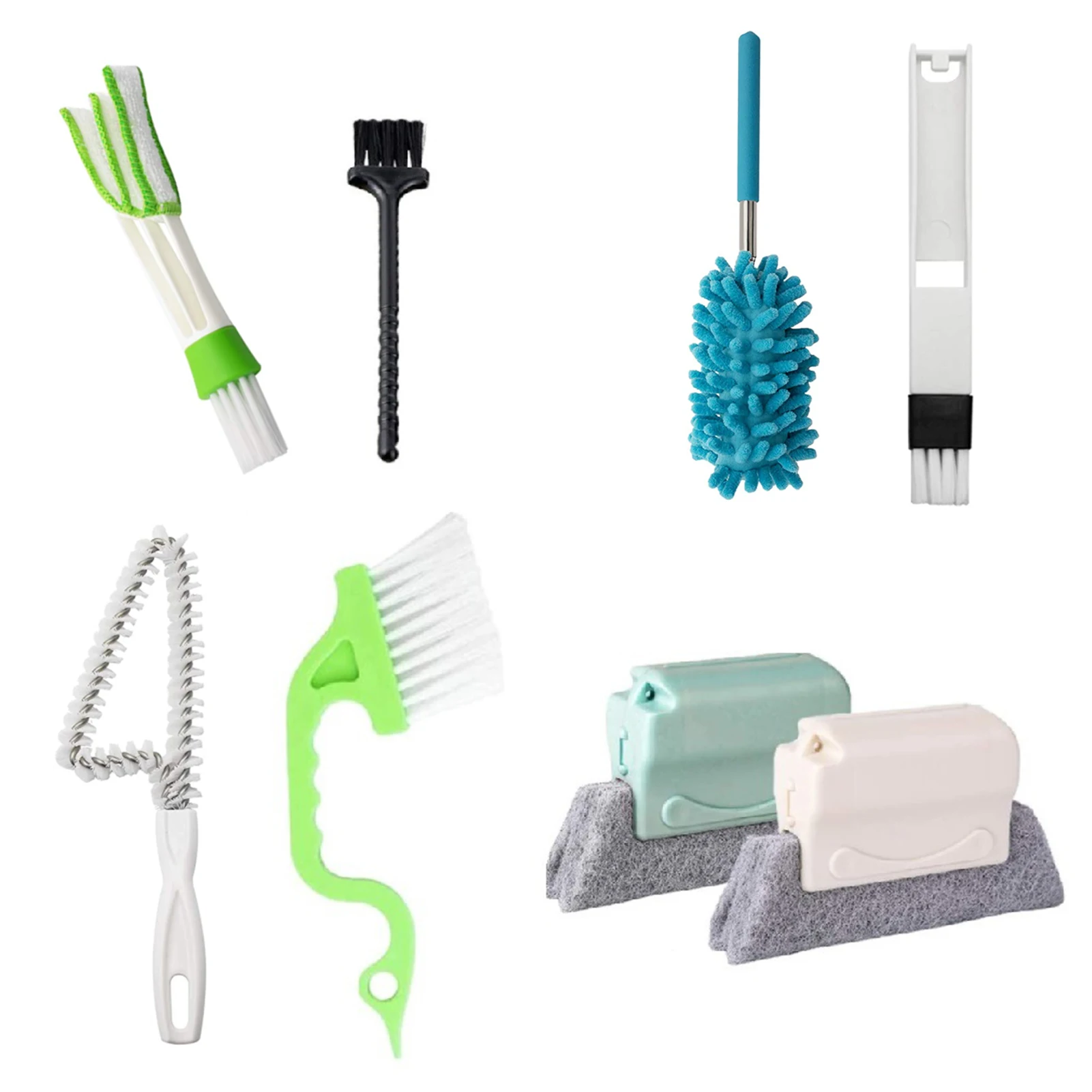 

Набор многофункциональных инструментов для чистки, 8 шт., щетка для мытья окон, прорези, для дома, балкона, кухни, кондиционера