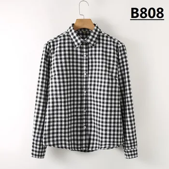 

Korean Casual Women Blouses Plus Size Autumn 2019 Long Sleeve Red Plaid Shirts Slim Shirt Fashion Streetwear Elegant Ladies Tops