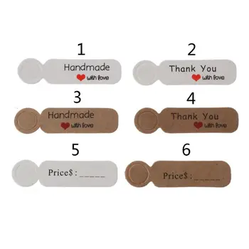 

100Pcs DIY Paper Strung Marking Tags Writable Price Display Label Baking Jewelry