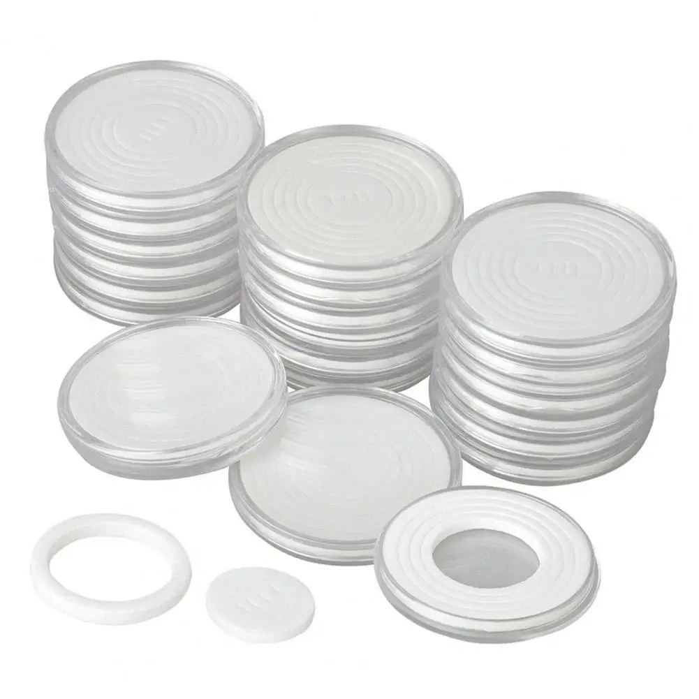 20 Sets 46mm Coin Holder Capsule Protector Collection Clear Coin Storage Box Awards Ceremony Purses coin storage album