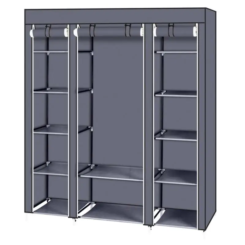 

69" portable closet wardrobe storage cabinet, non-woven fabric fast, easy t