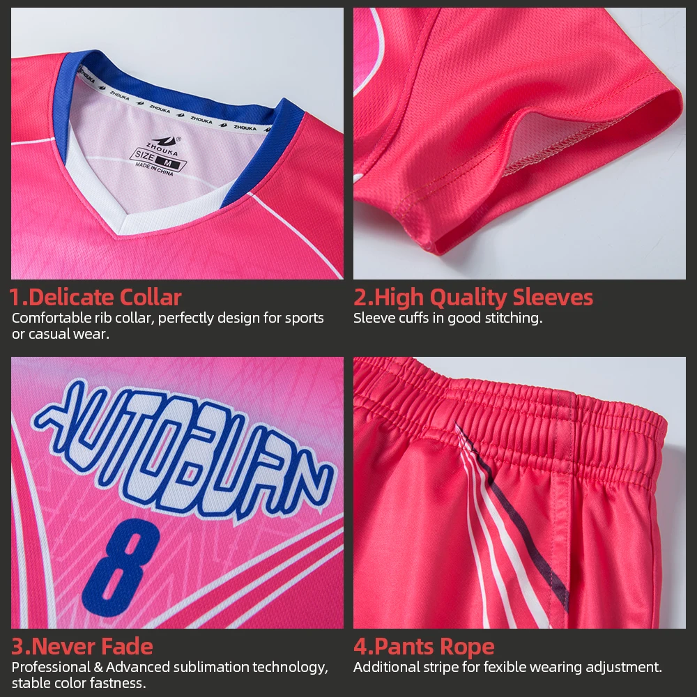 Volleyball Suit Match Team Uniform Name And Number Jersey Professional Volleyball Uniform Ventilation Training Suit