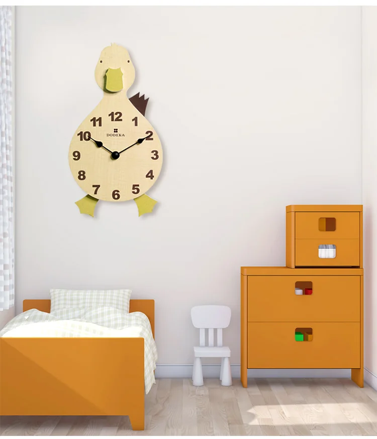 Cute Cartoon Wall Clock Creative Mute Simple Kids Room Wall Clocks