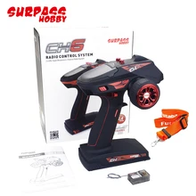 Surpass Hobby 2.4G CH6 Super Response Radio System Transmitter With CH6F Receiver For RC Car Boat Tank Skateboard Toys